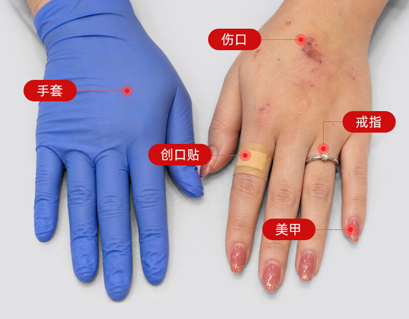 手套 戒指 创可贴 美甲