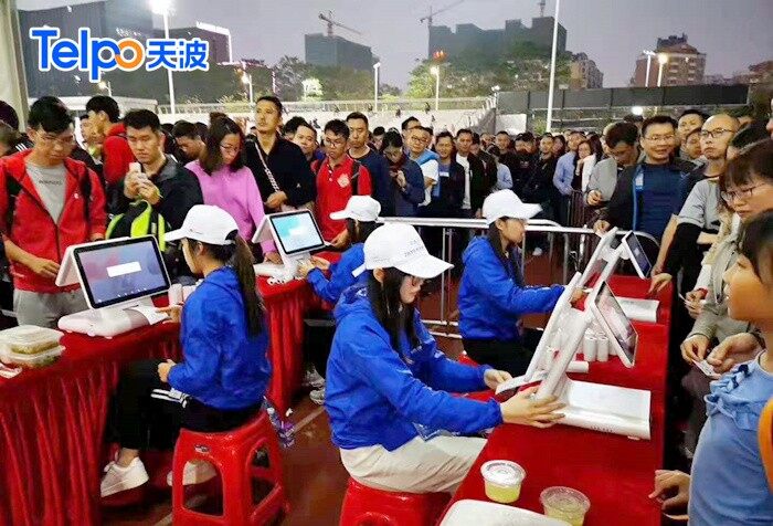 马拉松赛事使天波人证对比一体机TPS650
